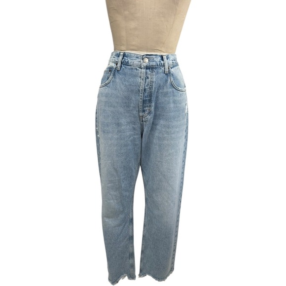 Nuuds Jeans Light Wash Distressed Denim Size 31 Straight Leg Button Fly - Picture 9 of 9